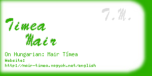 timea mair business card